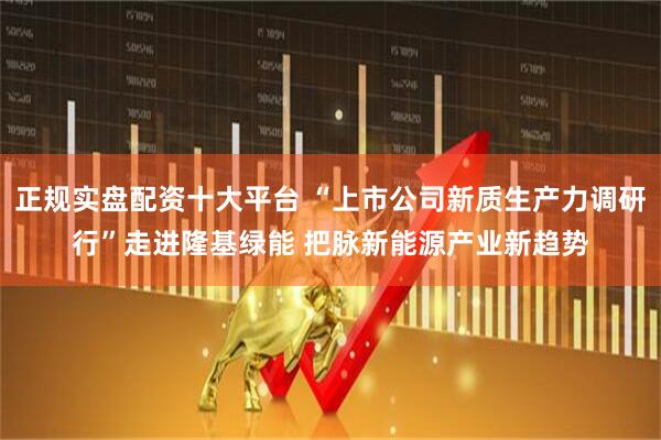 正规实盘配资十大平台 “上市公司新质生产力调研行”走进隆基绿能 把脉新能源产业新趋势